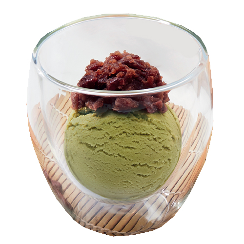 Green tea Ice Cream with Red Beans