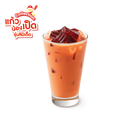 ใหม่ ชาไทย เจลลี่ชาไทย สูตรหวานน้อย 22 ออนซ์